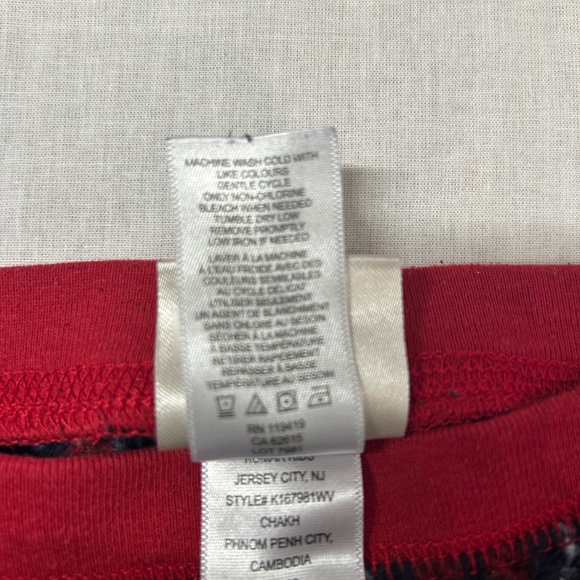 Kids Weatherproof Vintage 2-Piece Pajama Set – Navy Top & Red Plaid Fleece Pants - Picture 5 of 5